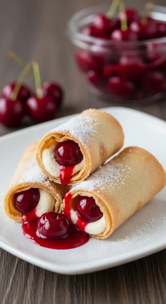 Cherry Cheesecake Egg Rolls Pure Magic