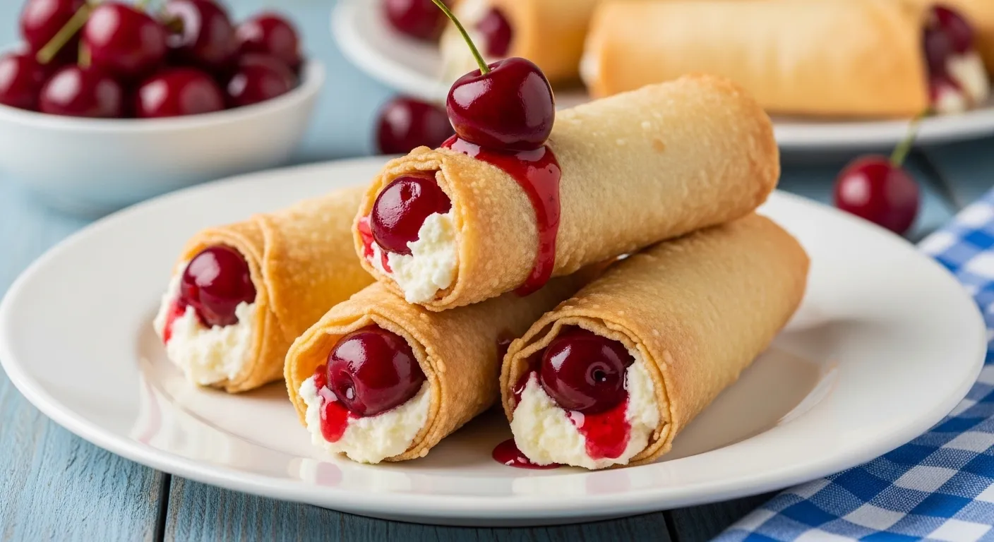 Cherry Cheesecake Egg Rolls Pure Magic