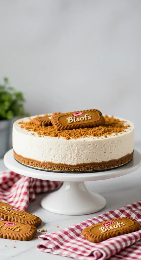 No Bake Biscoff Cheesecake