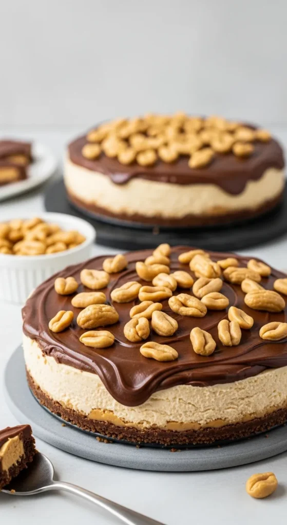 No-Bake Chocolate Peanut Butter Cheescake