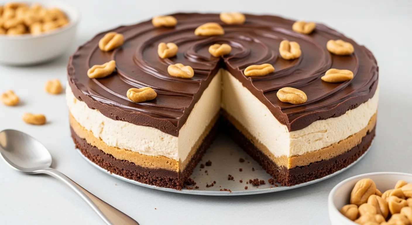 No-Bake Chocolate Peanut Butter Cheescake