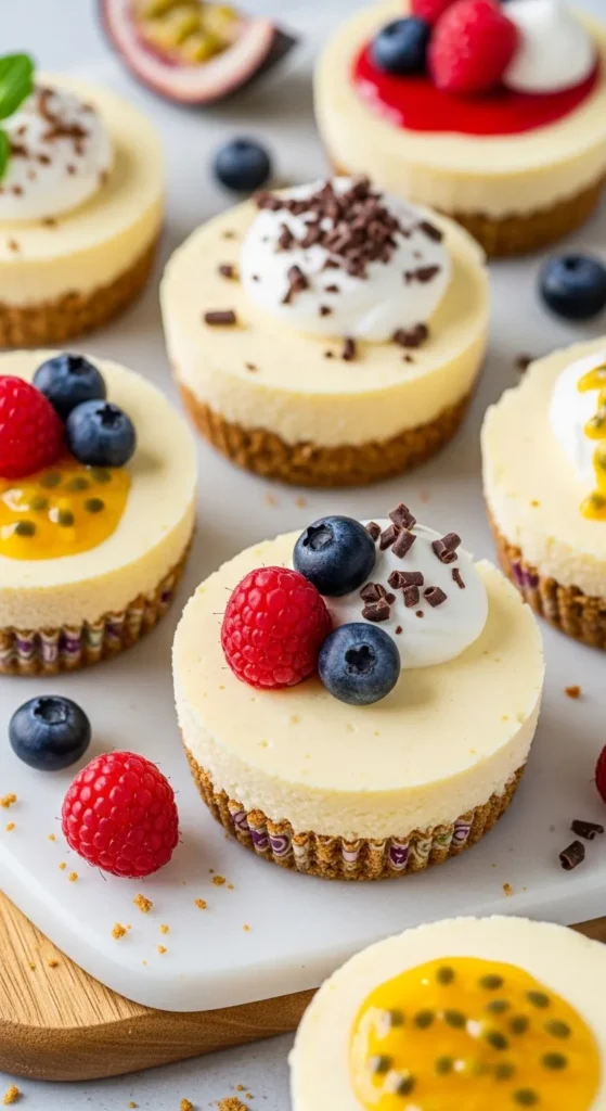 No Bake Mini Cheesecakes