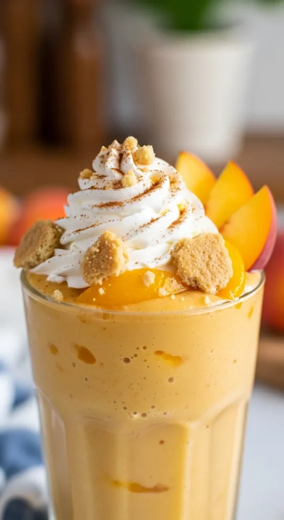 Peach Cobbler Protein Smoothie Recipe