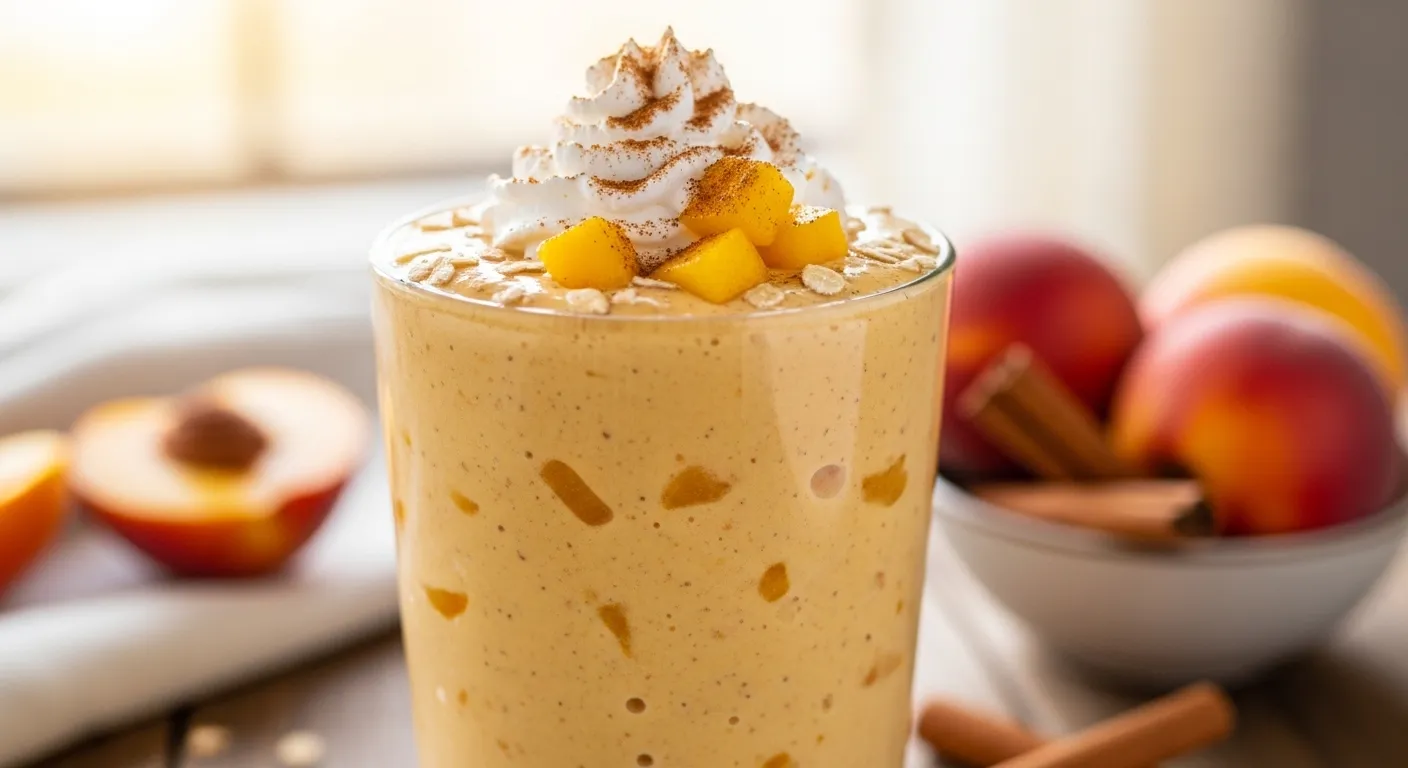 Peach Cobbler Protein Smoothie Recipe