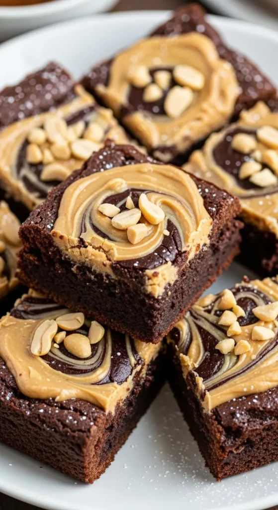 Peanut Butter Chocolate Fudge Brownies