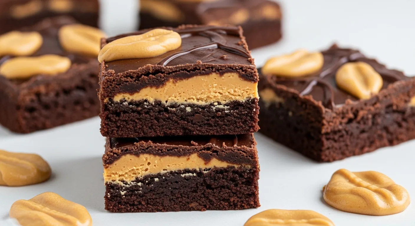 Peanut Butter Chocolate Fudge Brownies