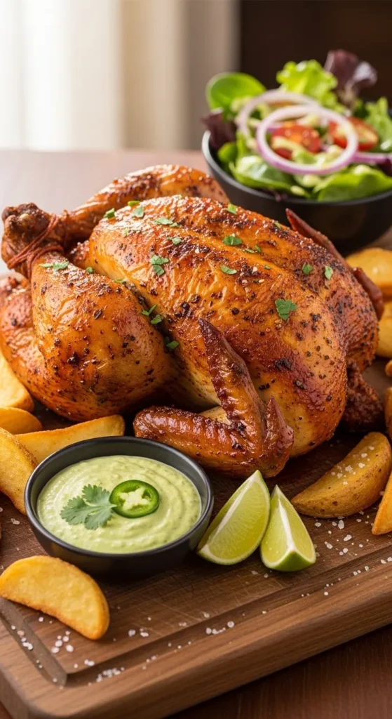 Peruvian Chicken with Green Sauce
