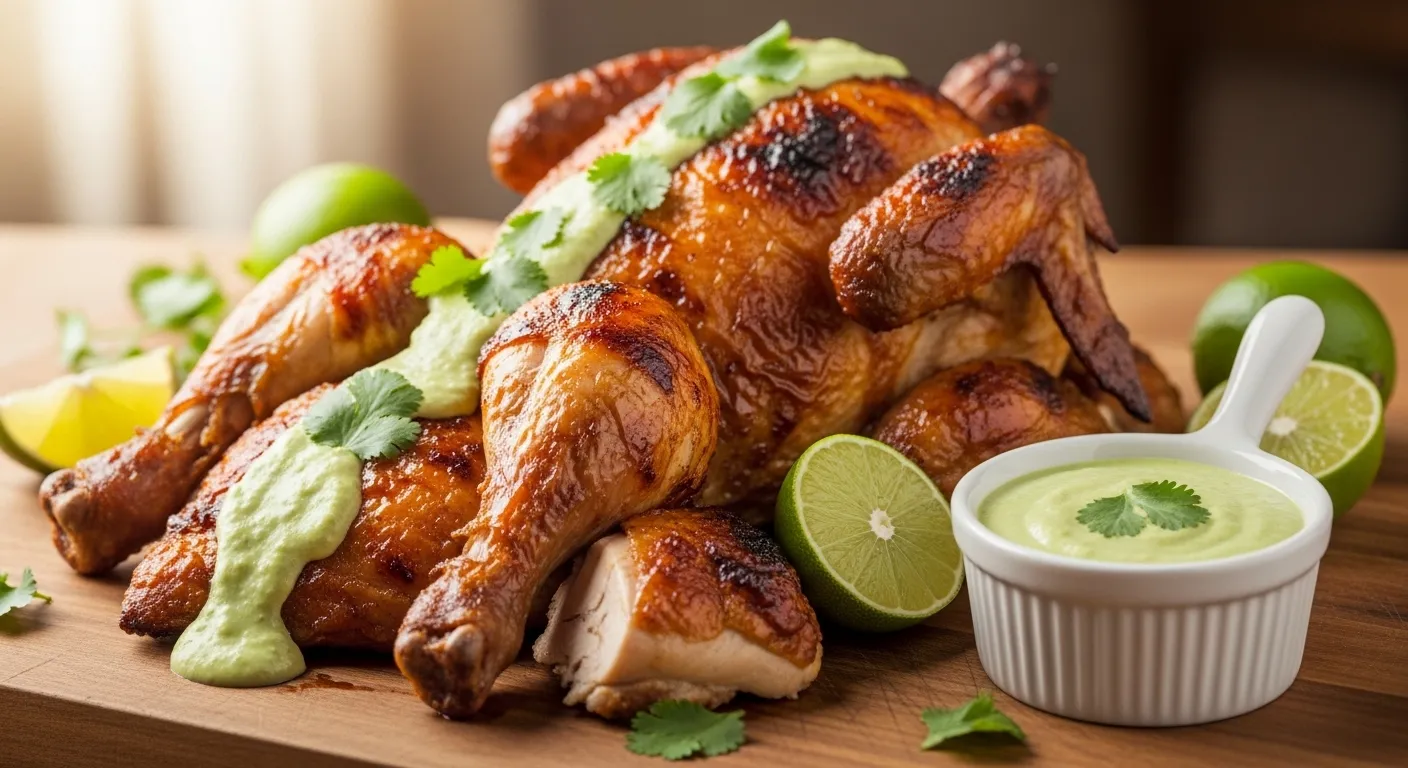 Peruvian Chicken with Green Sauce