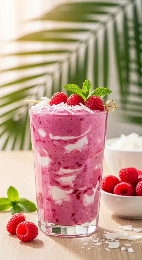 Raspberry Coconut Protein Shake Recipe