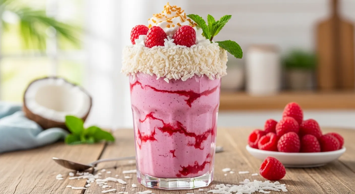 Raspberry Coconut Protein Shake Recipe