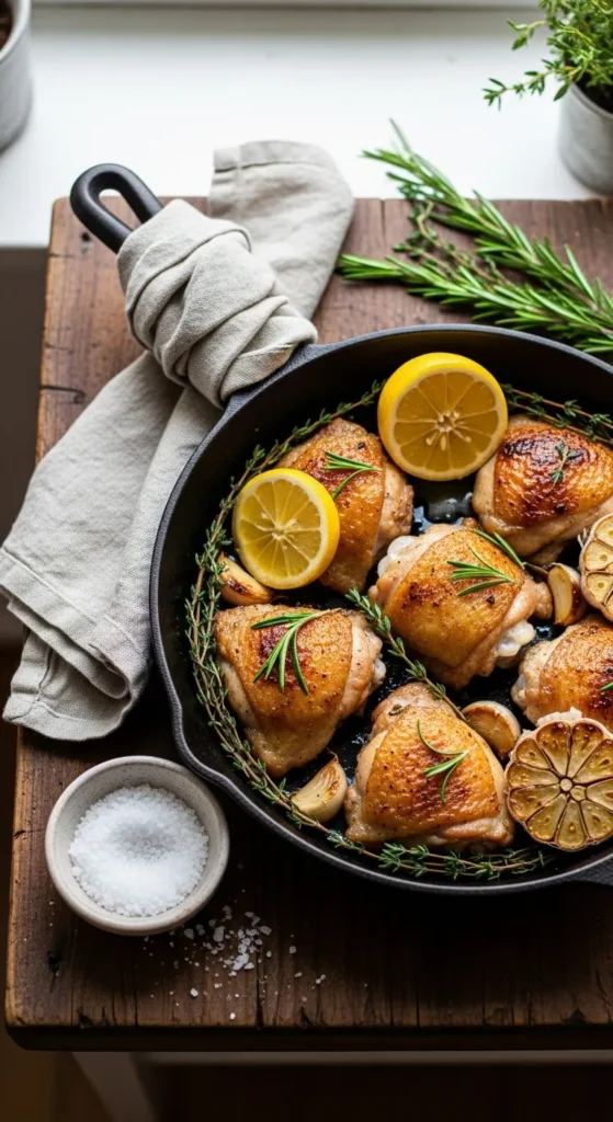 Skillet Chicken Thighs