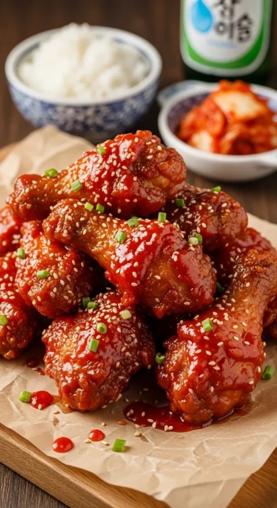 Sweet and Spicy Yangnyeom Korean Fried Chicken Recipe