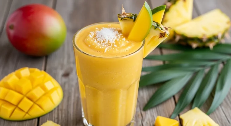 Tropical Mango Pineapple Protein Smoothie