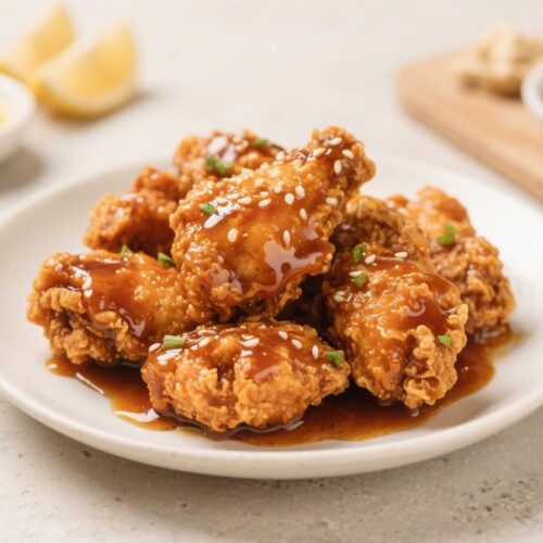 Sticky Honey Butter Korean Fried Chicken Recipe
