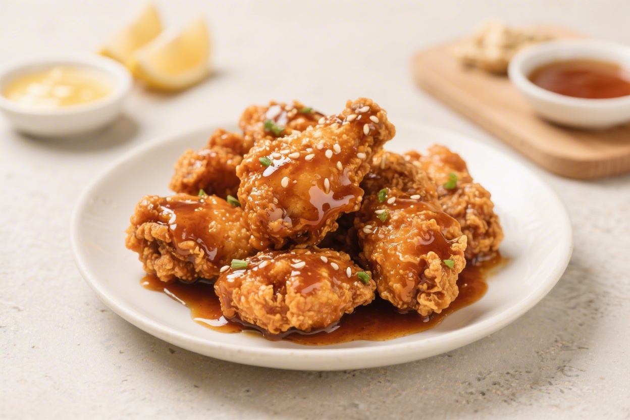 Sticky Honey Butter Korean Fried Chicken Recipe