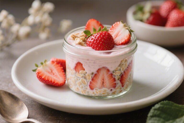 Creamy Strawberry Overnight Oats