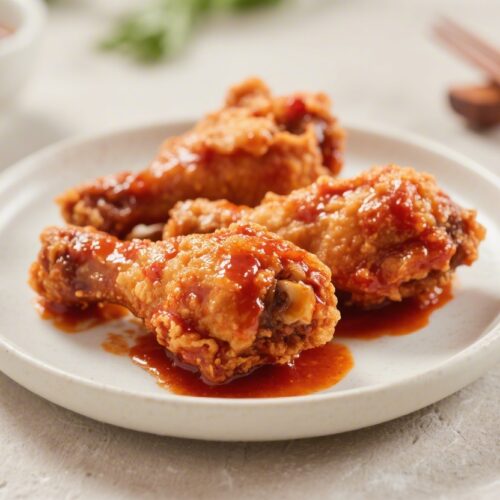 Spicy Gochujang Korean Fried Chicken Drumsticks Recipe
