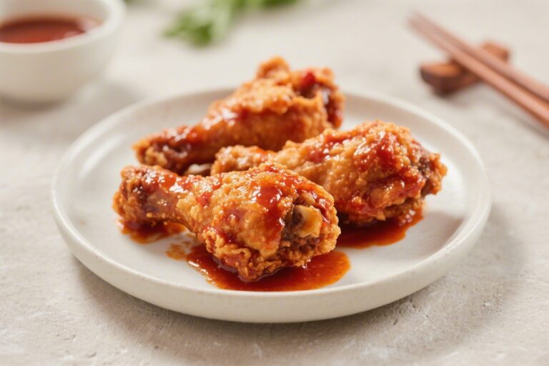 Spicy Gochujang Korean Fried Chicken Drumsticks Recipe