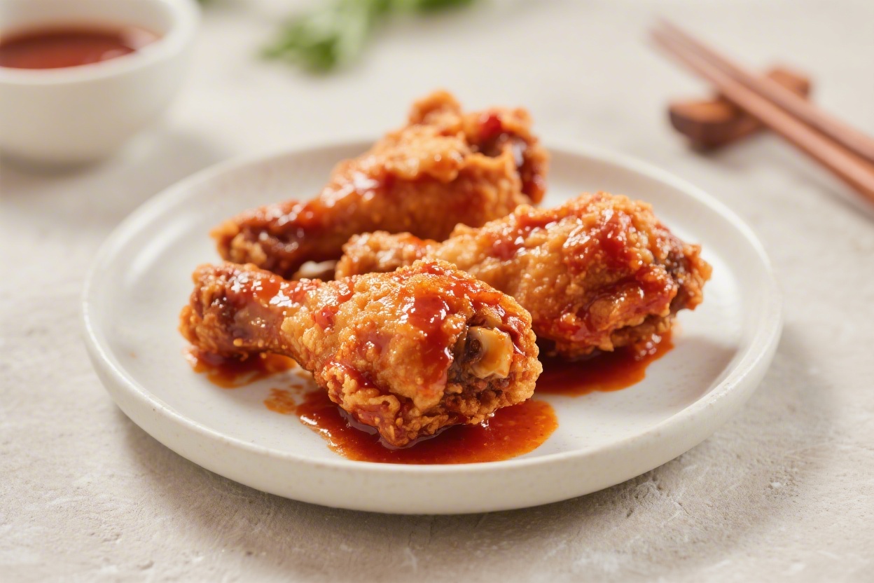 Spicy Gochujang Korean Fried Chicken Drumsticks Recipe