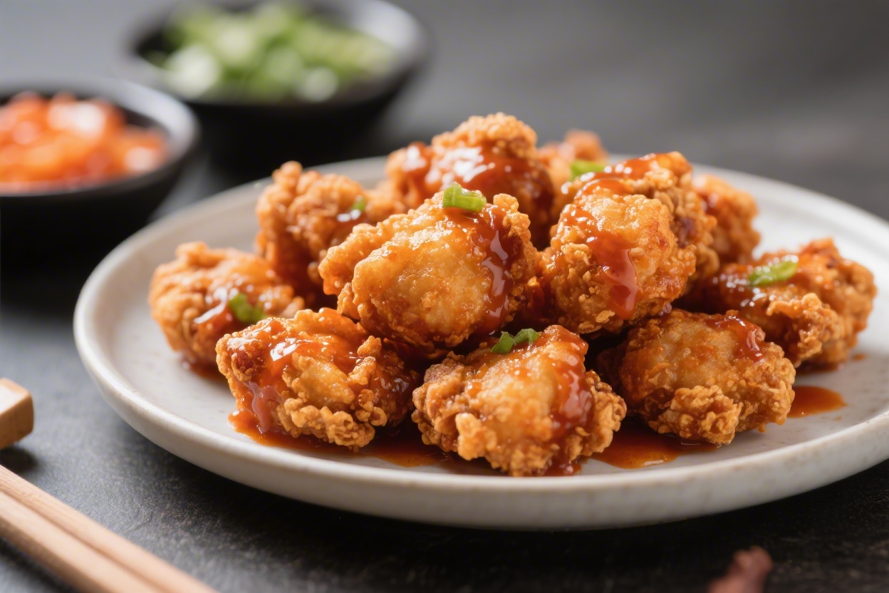 Korean Boneless Fried Chicken Bites Recipe