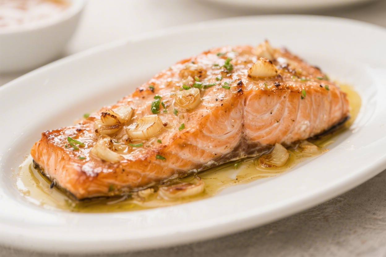 Honey Garlic Butter Baked Salmon Recipe