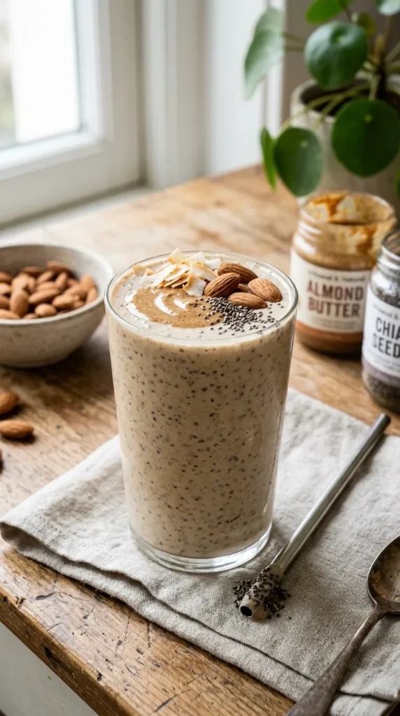 Almond Butter and Chia Seed Smoothie