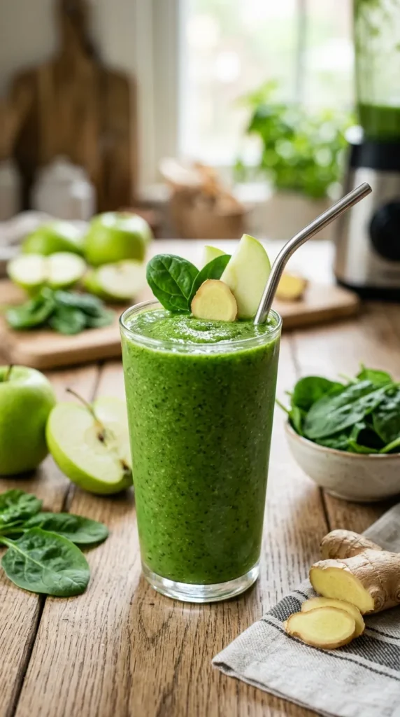 Apple, Spinach and Ginger Smoothie Is the Ultimate Morning Hack