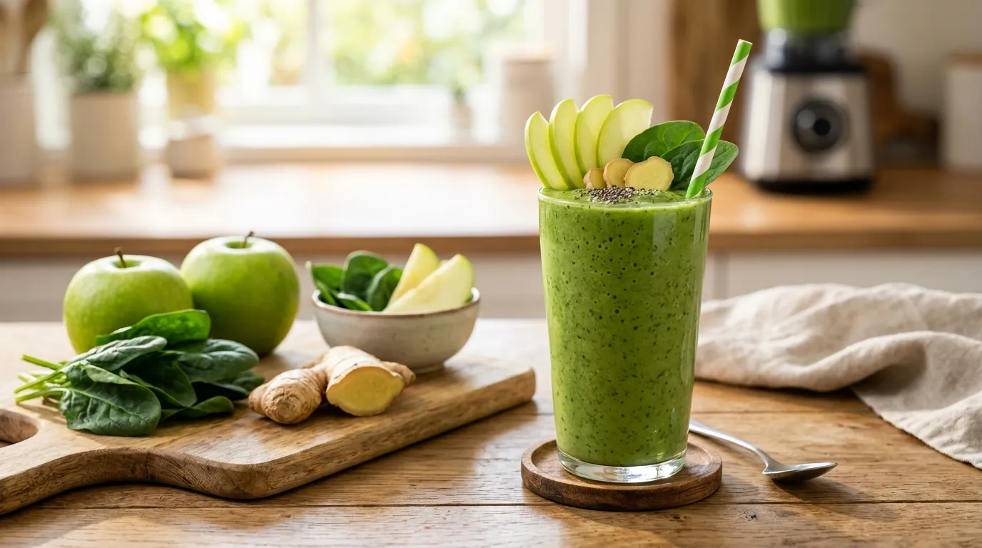 Apple, Spinach and Ginger Smoothie Is the Ultimate Morning Hack