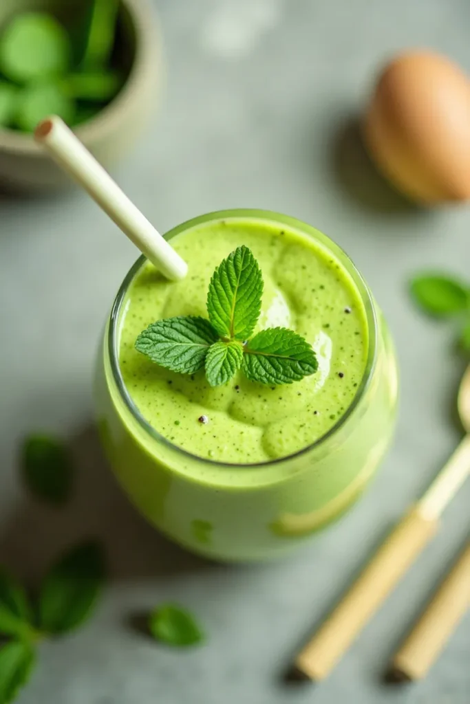 Avocado Mint Cream Green Smoothie