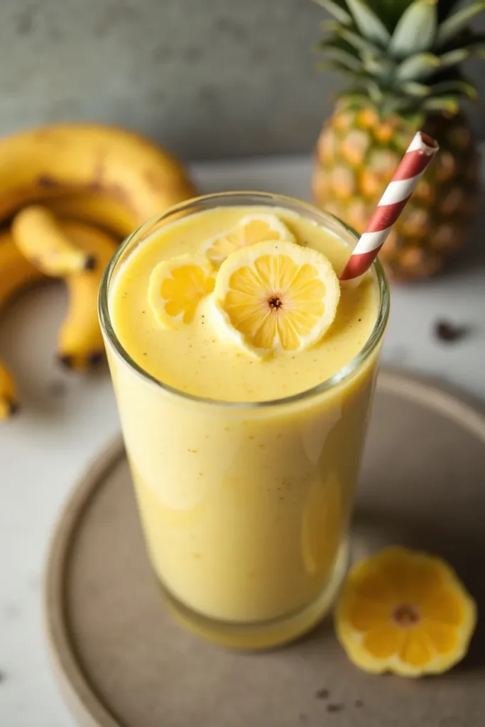 Banana Pineapple Cream Smoothie