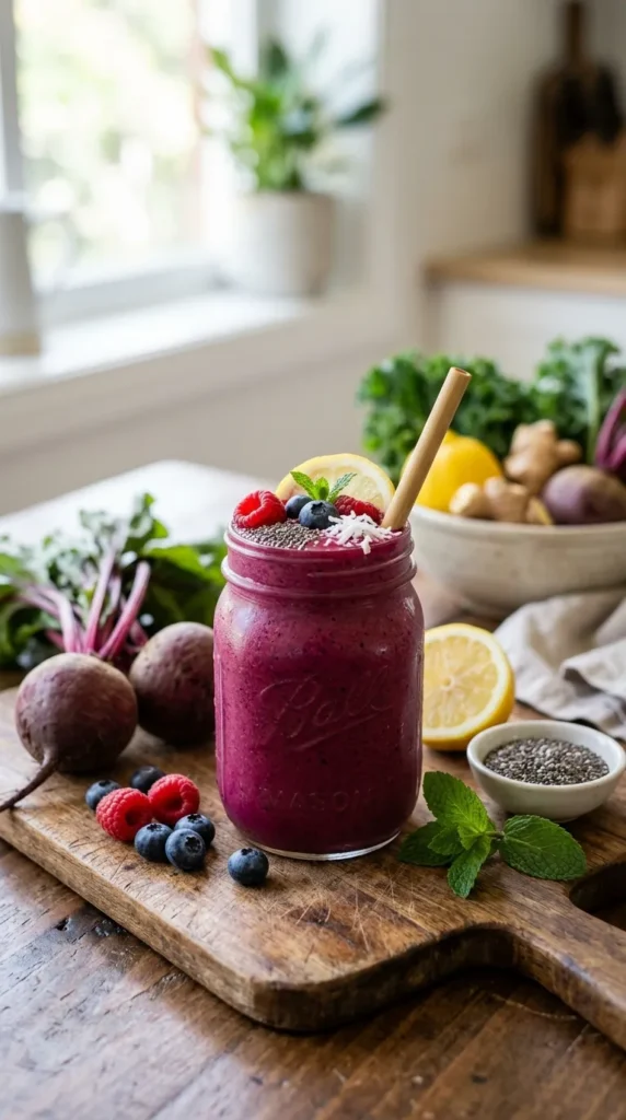 Beetroot Berry Liver Cleanse Smoothie