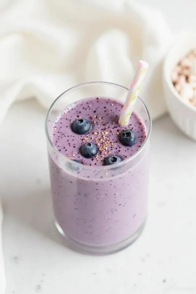 Blueberry Avocado Almond Milk Smoothie