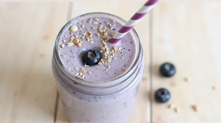Blueberry Avocado Almond Milk Smoothie