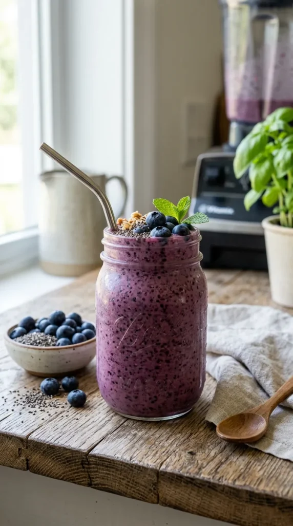 Blueberry Chia Antioxidant Smoothie