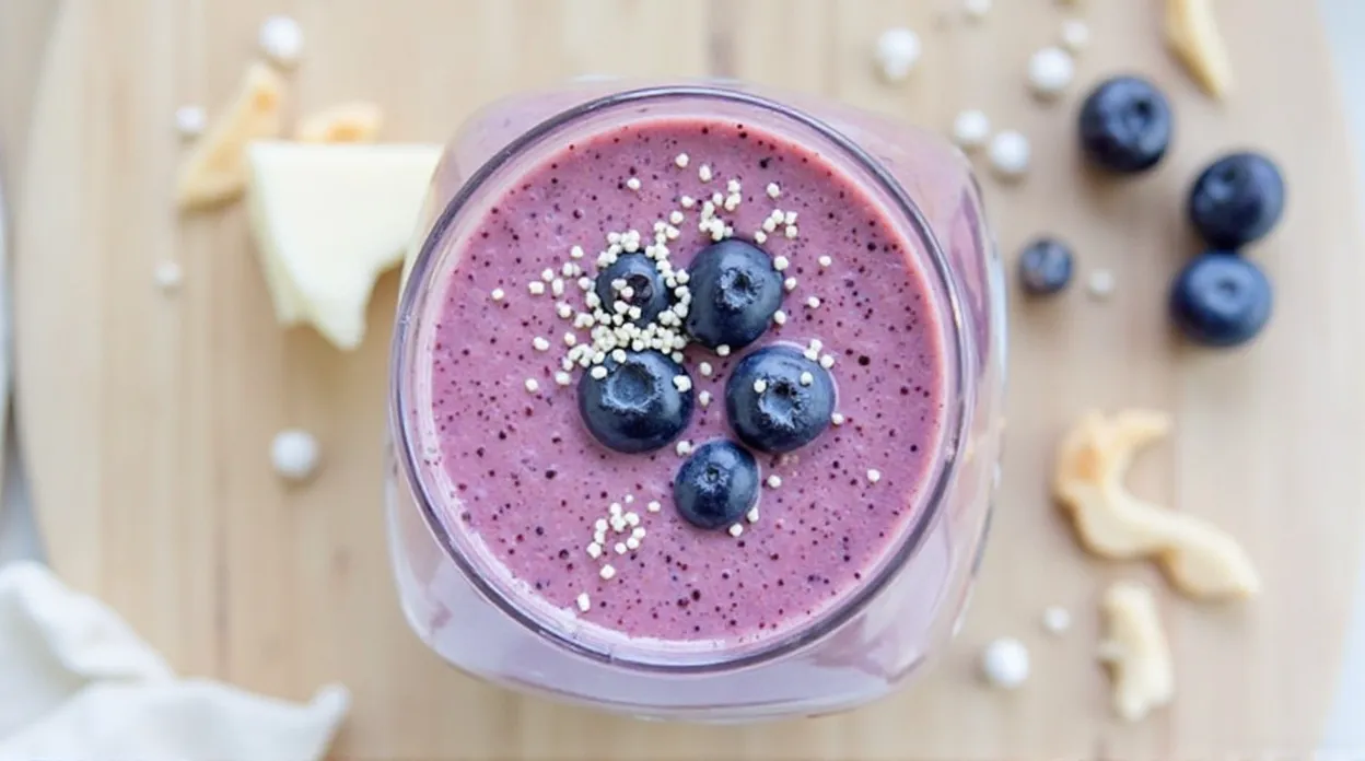 Blueberry Chia Coconut Water Antioxidant Smoothie