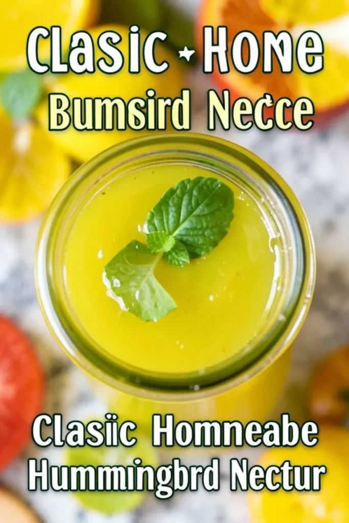 Classic Homemade Hummingbird Nectar