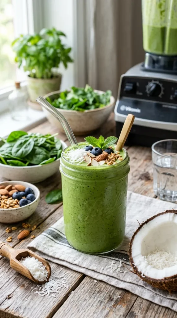 Coconut and Spinach Green Smoothie