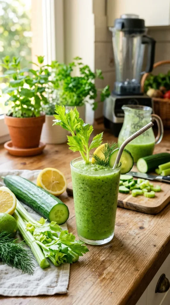Detoxifying Cucumber Celery Smoothie