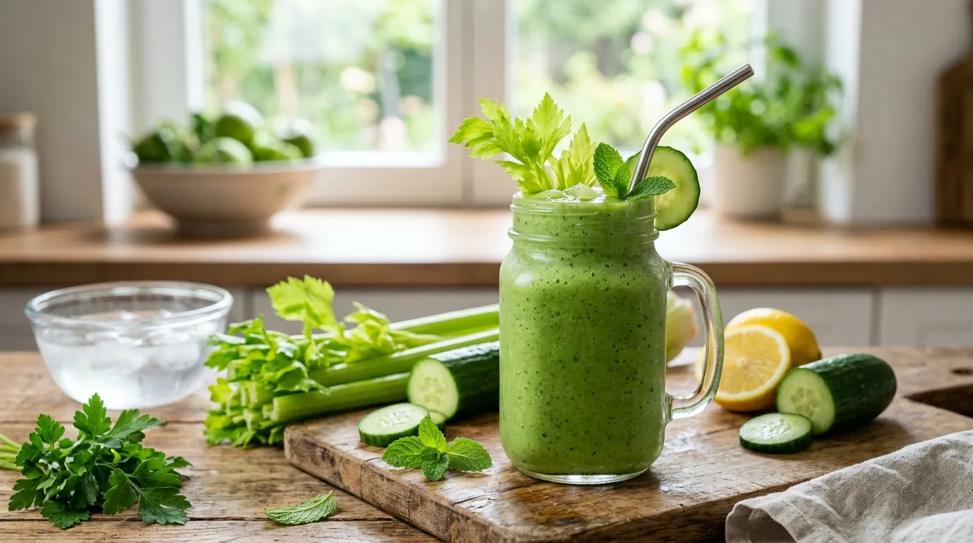 Detoxifying Cucumber Celery Smoothie