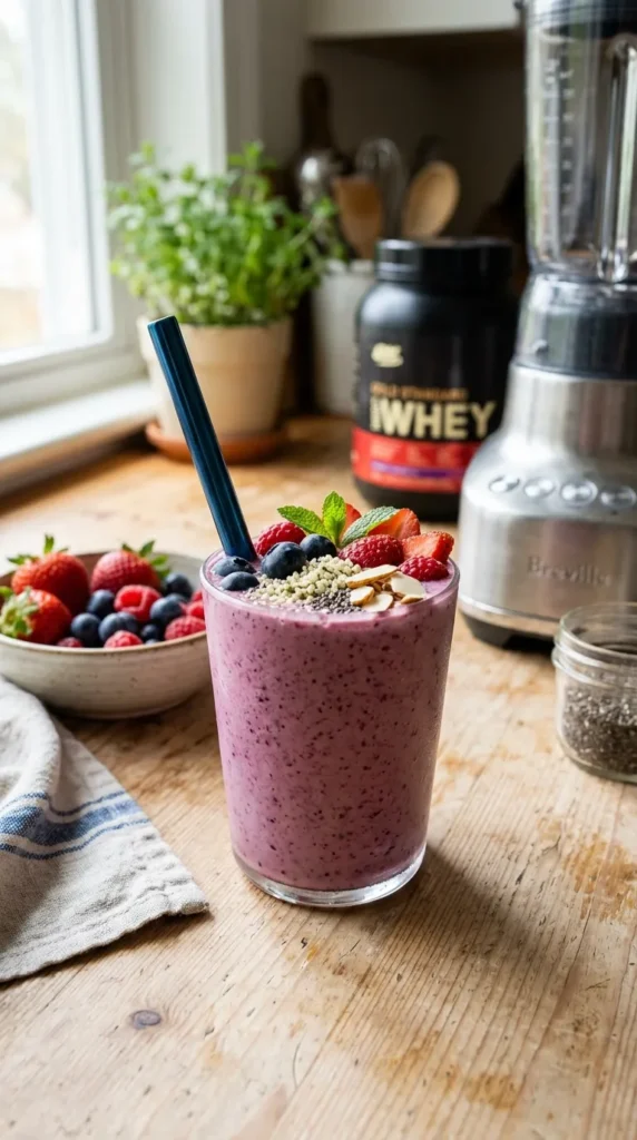 Greek Yogurt Berry Protein Smoothie