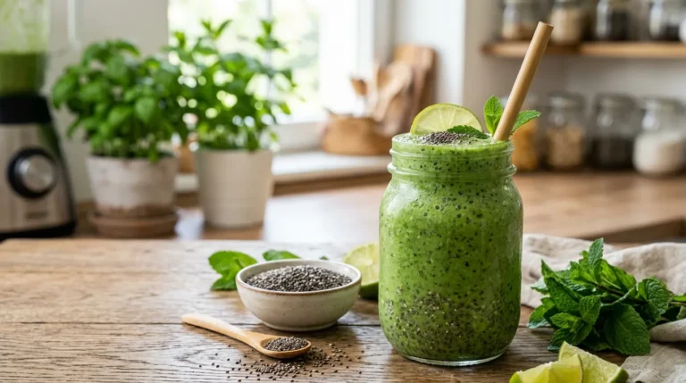 Green Detox Smoothie with Chia Seeds Recipe