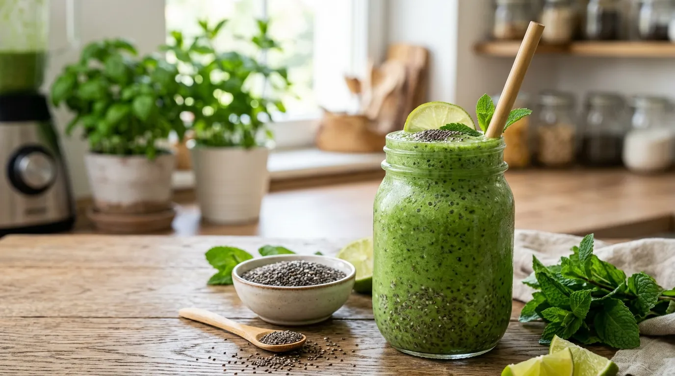 Green Detox Smoothie with Chia Seeds Recipe