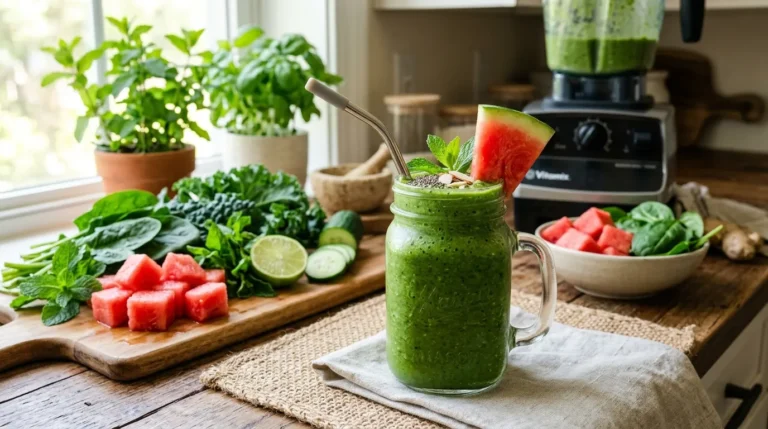 Green Immunity Smoothie with Watermelon