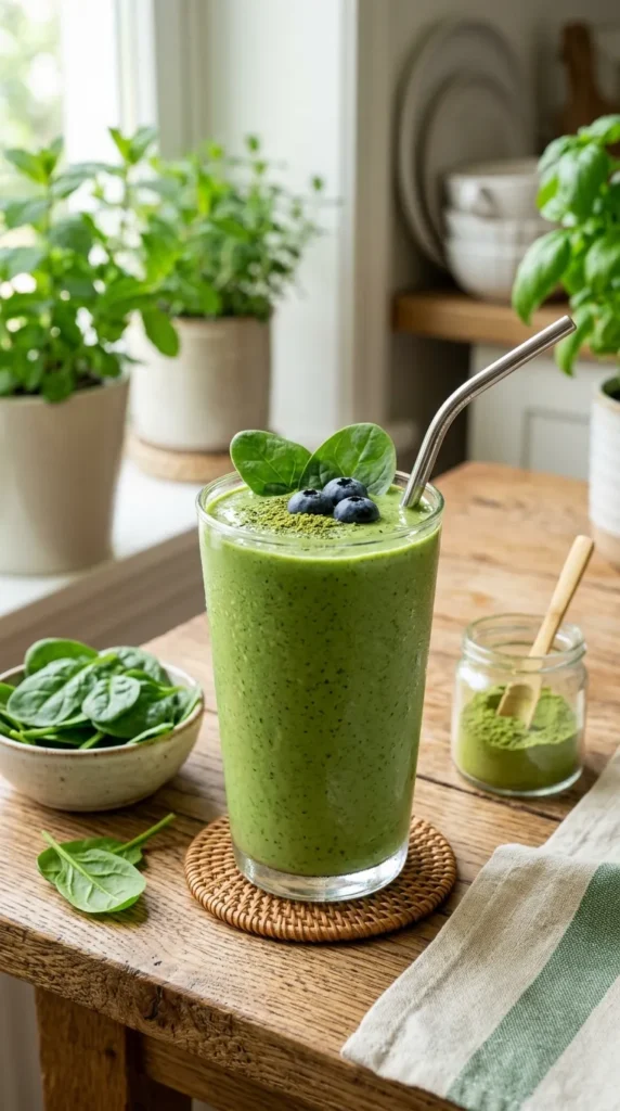 Green Tea and Spinach Smoothie