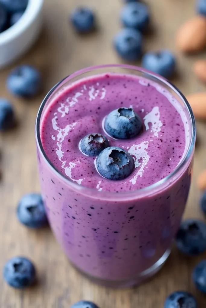 High-Protein Blueberry Almond Smoothie