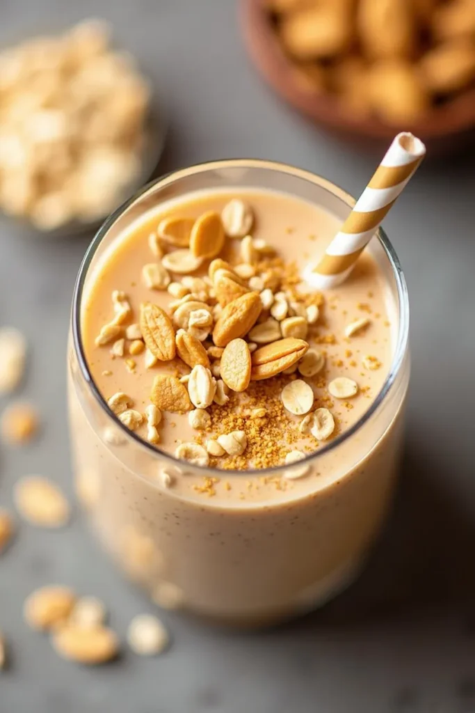 High-Protein Peanut Butter Oats Smoothie
