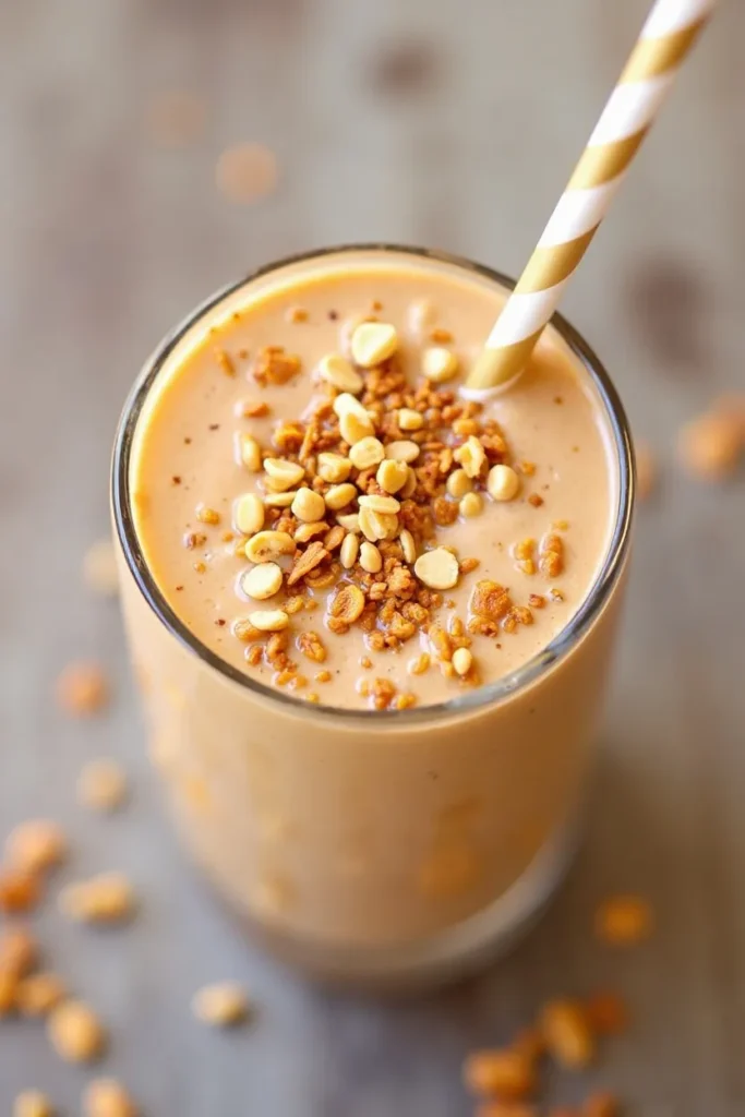High-Protein Peanut Butter Oats Smoothie
