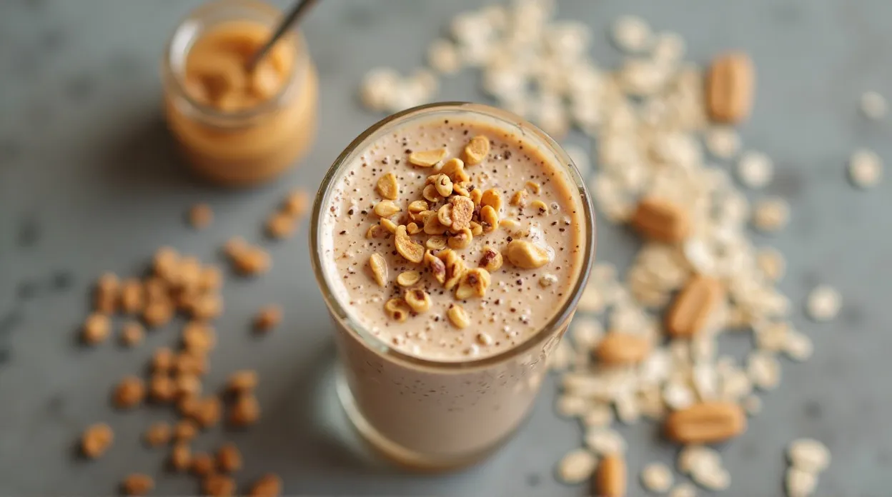 High-Protein Peanut Butter Oats Smoothie