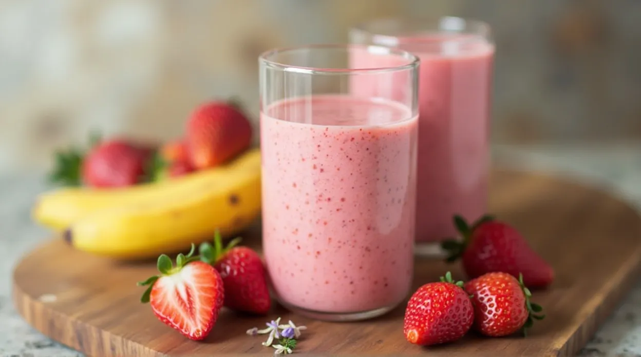 High-Protein Strawberry Banana Smoothie