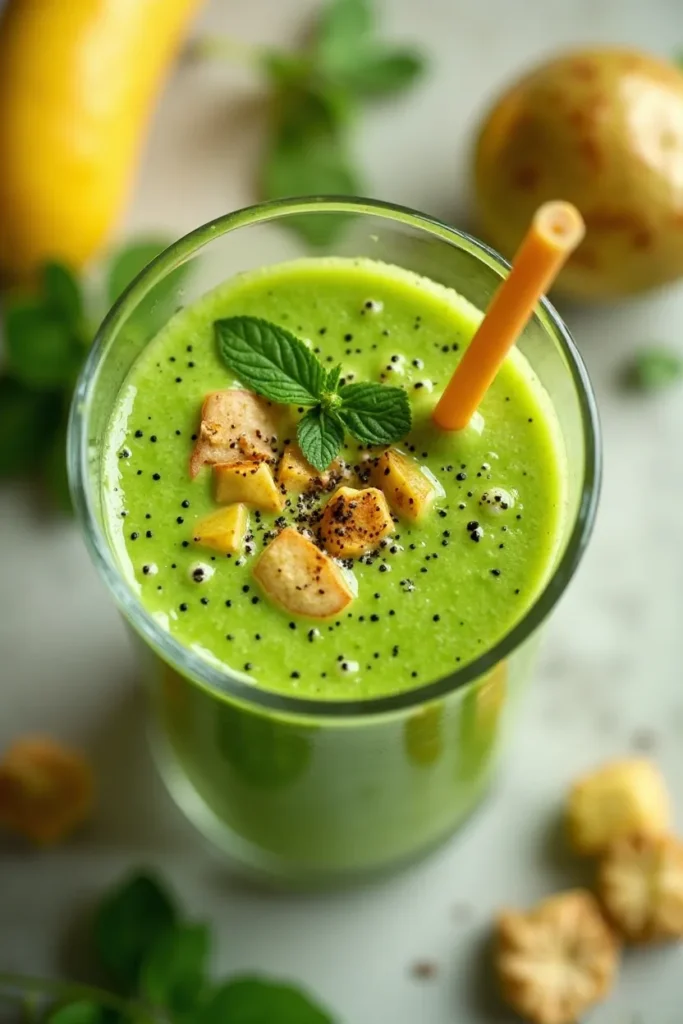 High-Protein Tropical Green Smoothie